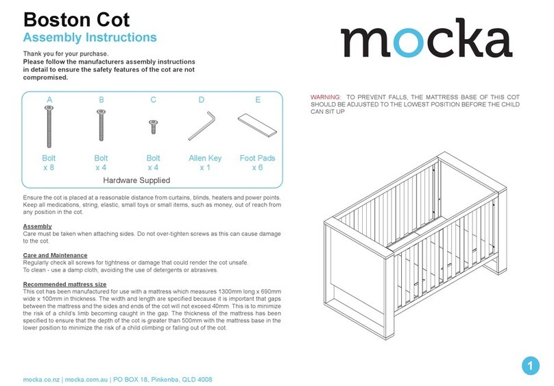 Mocka Boston Cot User manual