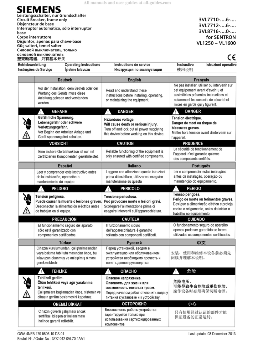 Siemens 3VL7710 6 Series User manual