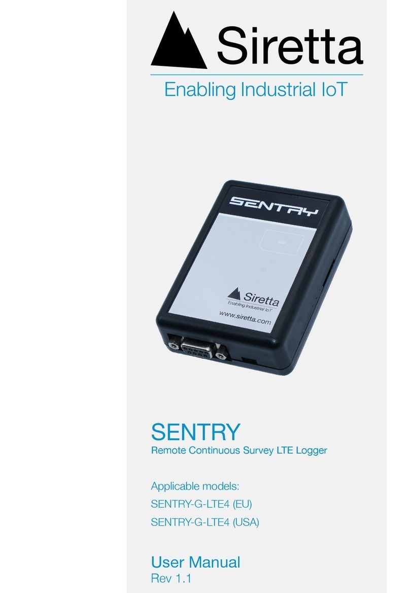 SIRETTA SENTRY-G-LTE4 User manual
