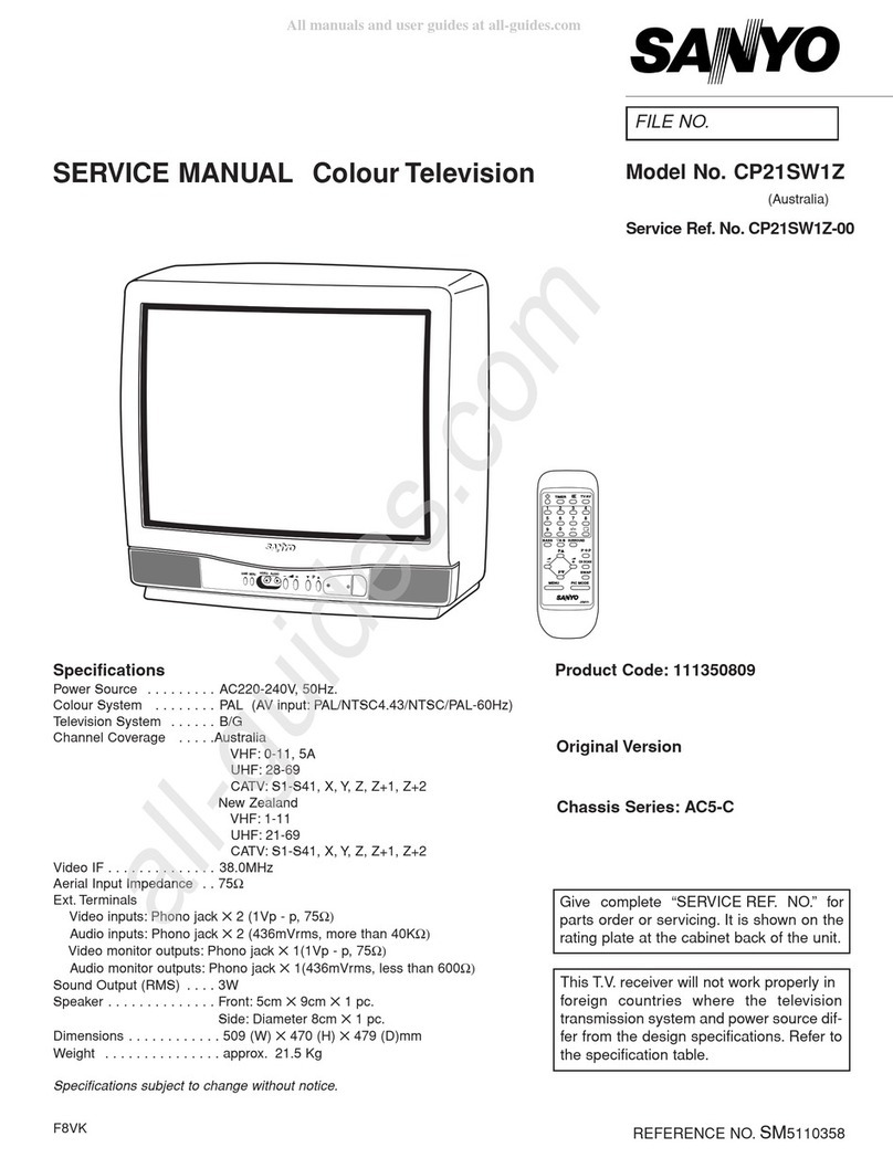 Sanyo CP21SW1Z User manual Sanyo CP21SW1Z User manual