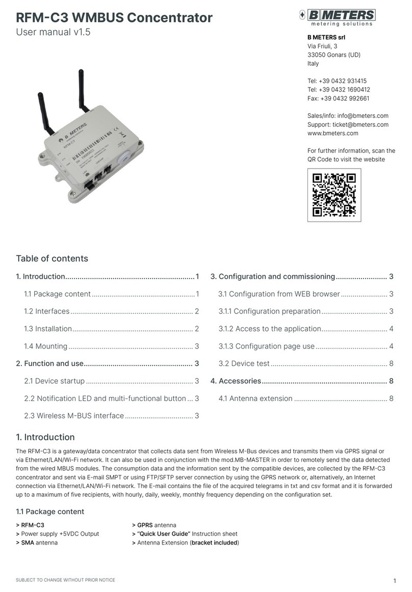 B meters RFM-C3 user manual