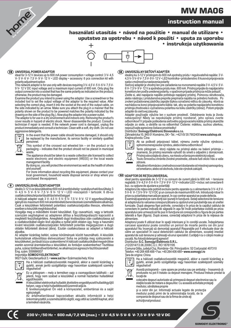 Somogyi Home MW MA06 instruction manual