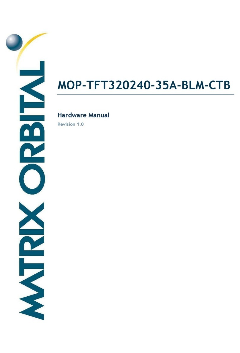 Matrix Orbital MOP-TFT320240-35A-BLM-CTB User manual