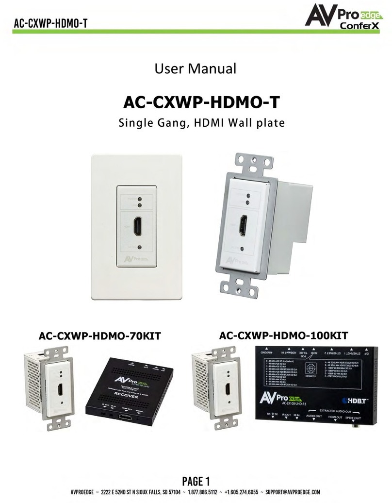 AVPro Edge ConferX AC-CXWP-HDMO-T user manual