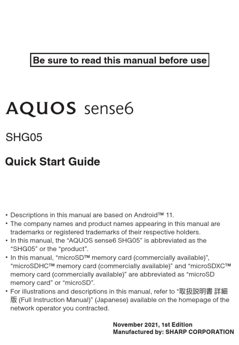 Sharp AQUOS sense6 User manual