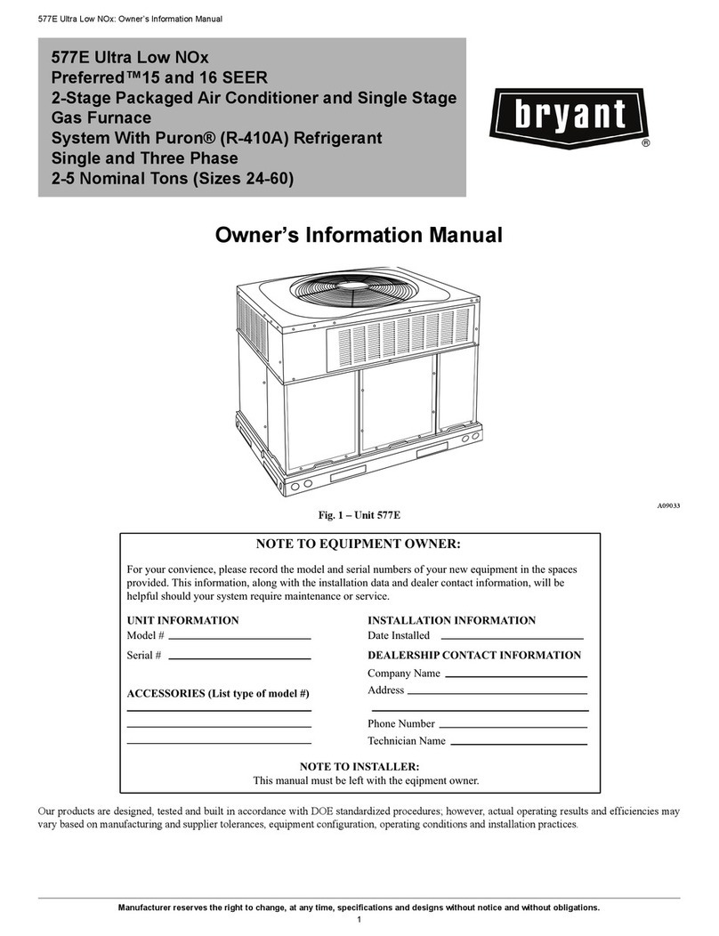 Bryant 577E Series Instruction Manual