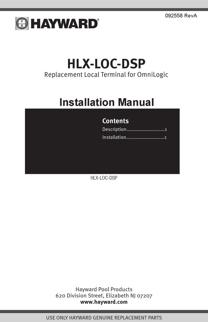Hayward HLX-LOC-DSP installation manual