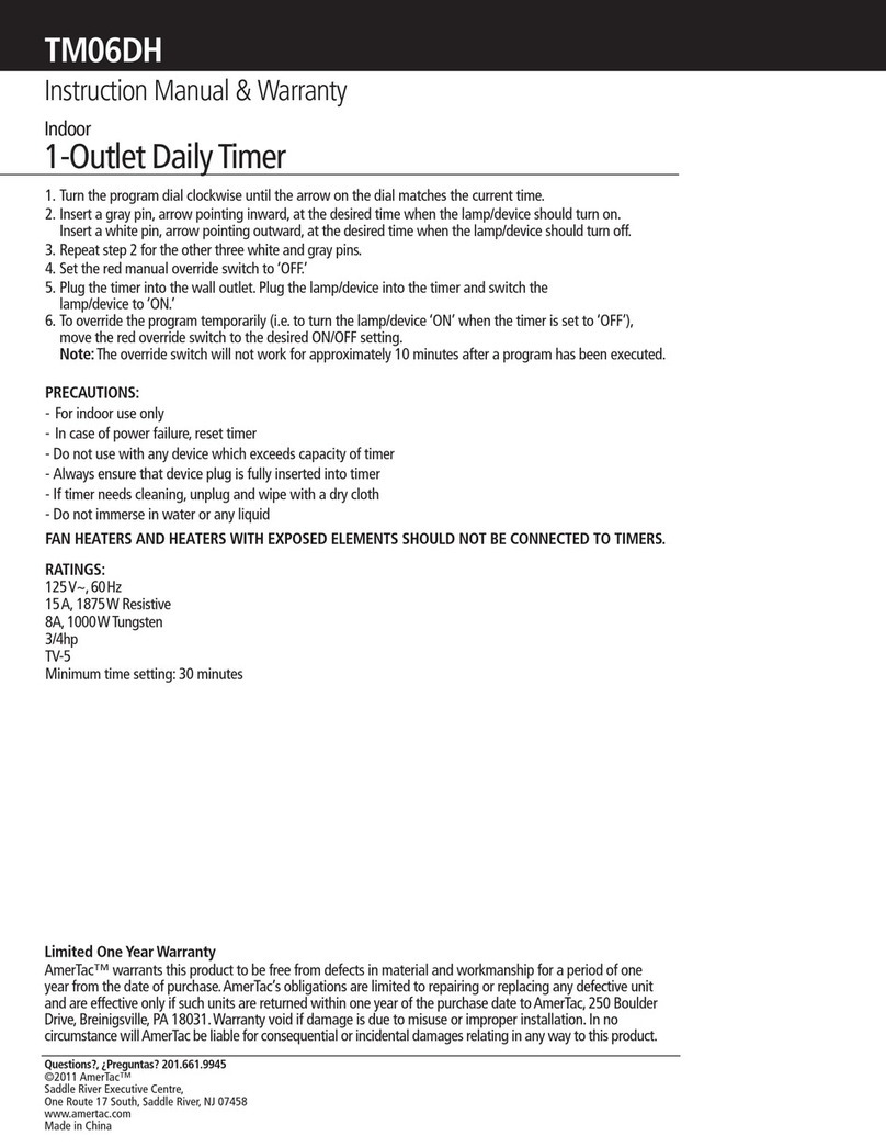 AmerTac TM06DH Instruction manual & warranty