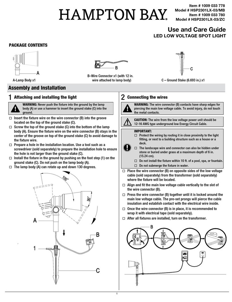 HAMPTON BAY HSP2301LX-03/MB User manual