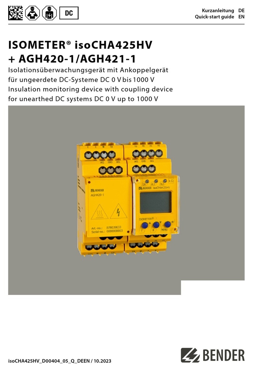 Bender ISOMETER isoCHA425HV User manual