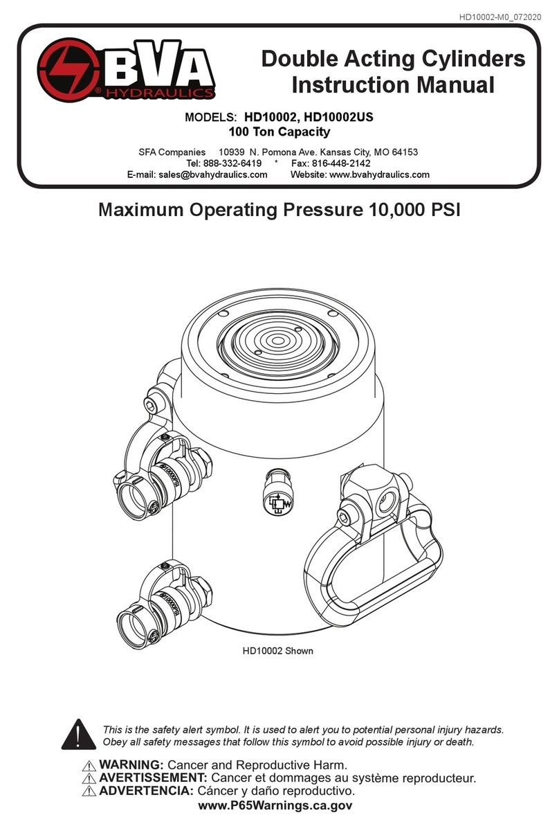 BVA Hydraulics HD10002 instruction manual