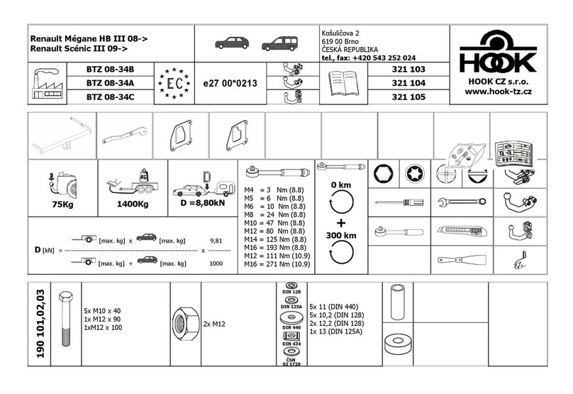 Hook BTZ 08-34B manual