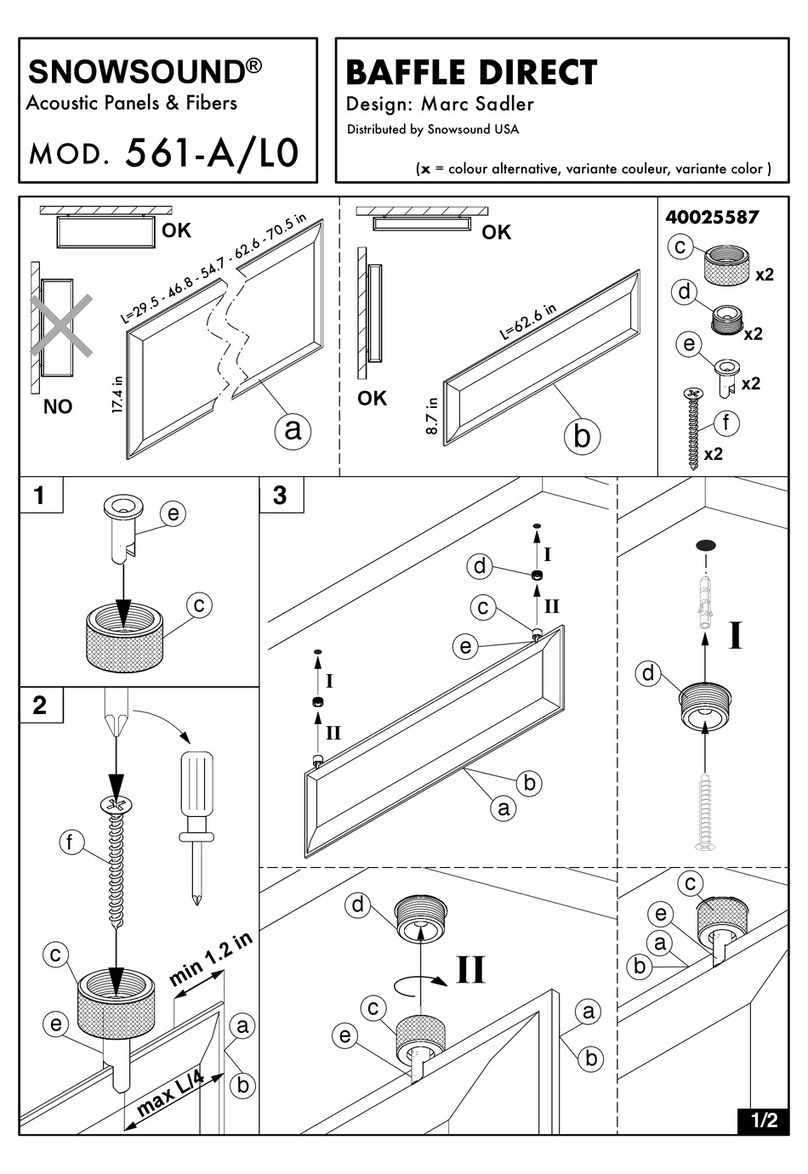SNOWSOUND BAFFLE DIRECT 561-A/L0 manual