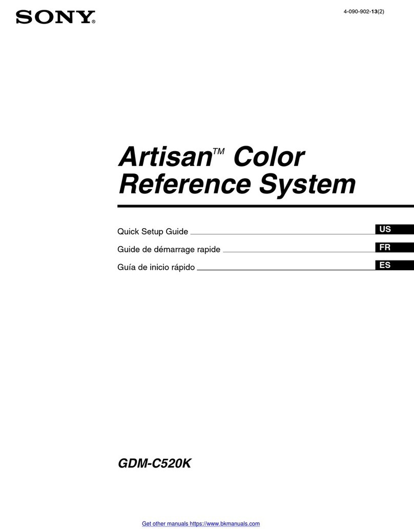 Sony Artisan GDM-C250K User manual