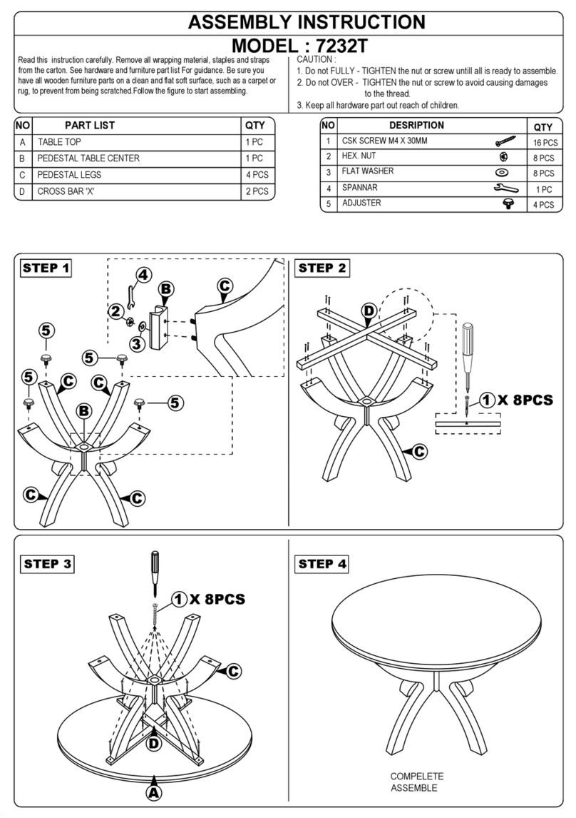 Baxton Studio 7232T User manual Baxton Studio 7232T User manual