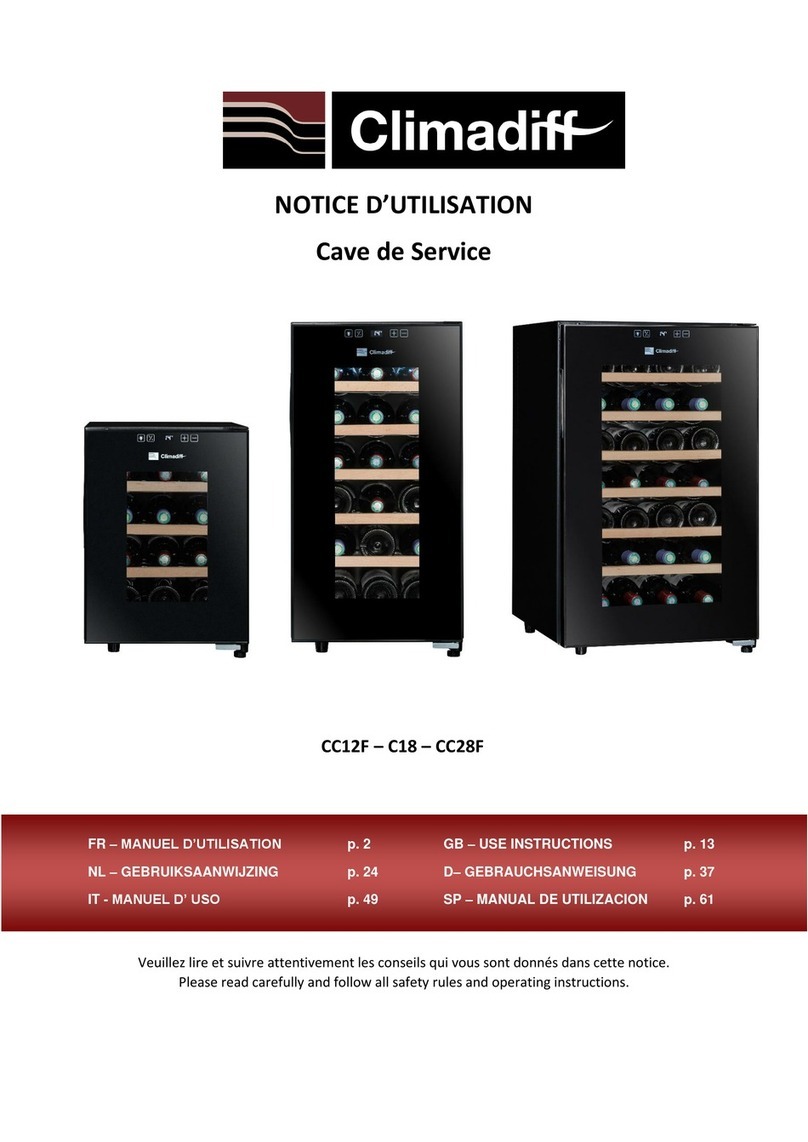 Climadiff CC12F Operating and maintenance manual