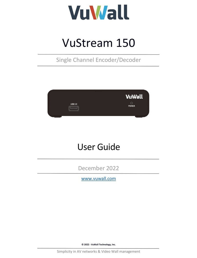 VuWall VuStream 150 user guide VuWall VuStream 150 user guide