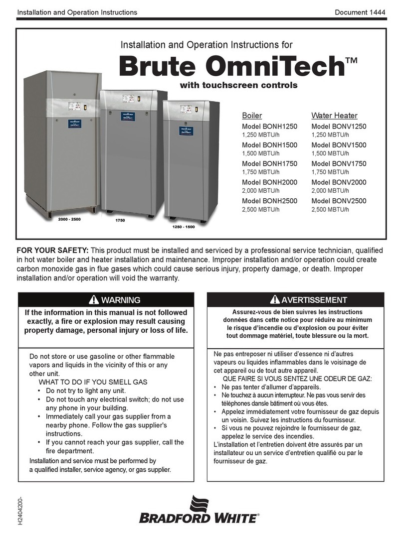 Bradford White Brute OmniTech BONV2500 Assembly, installation and operation instructions