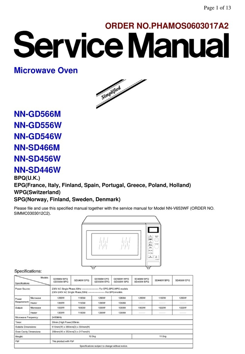 Panasonic NN-GD566M Service manual