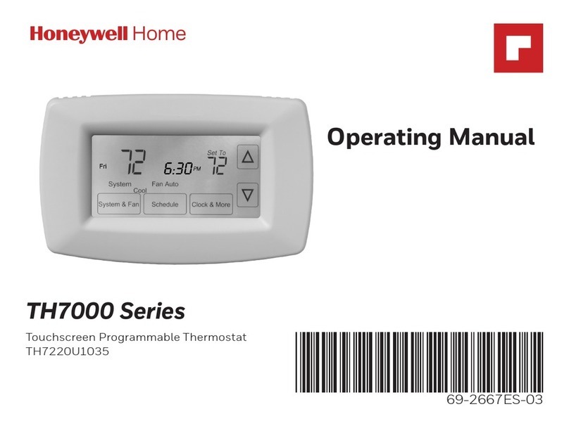 Honeywell Home TH7000 Series User manual Honeywell Home TH7000 Series User manual