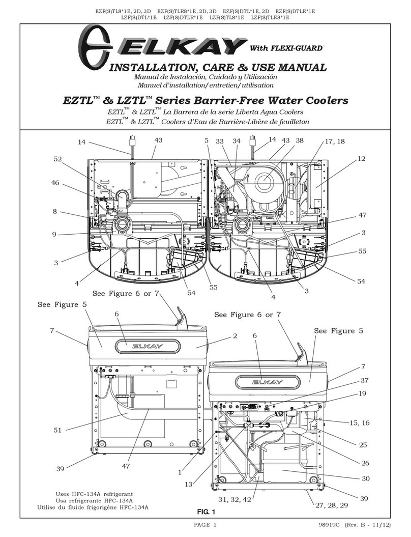 Elkay EZFTL8 1E Series Installation, care & use manual