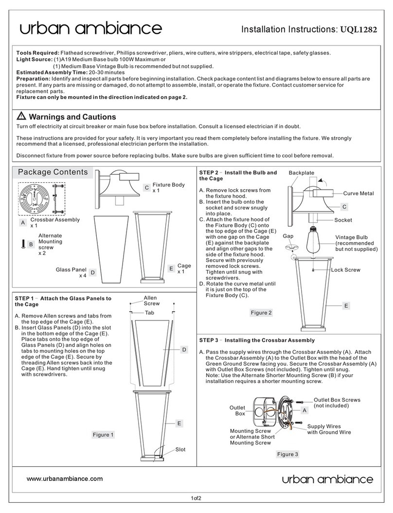 urban ambiance UQL1282 quick start guide