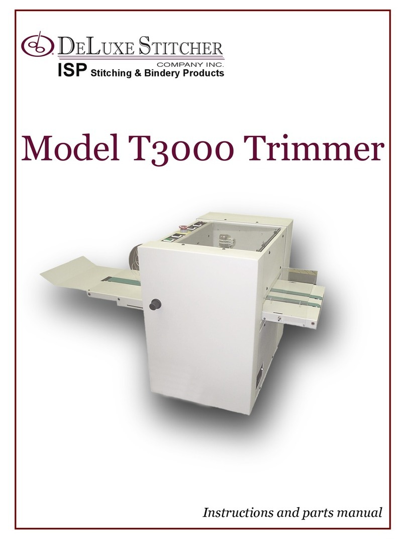 iSP DeLuxe Stitcher T3000 Instructions and parts manual