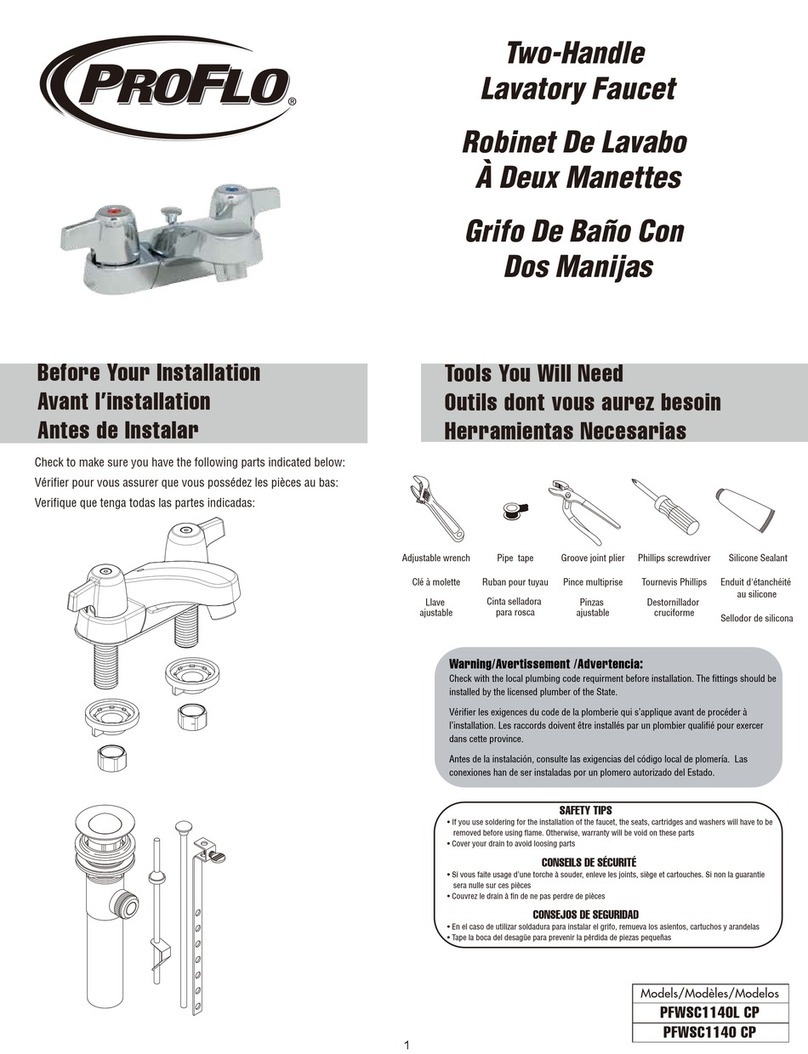 ProFlo PFWSC1140LCP User manual