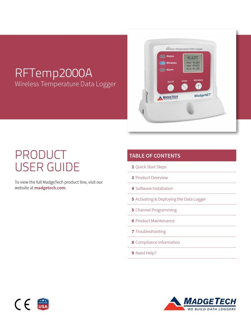 MadgeTech MadgeNET RFTemp2000A Specification sheet
