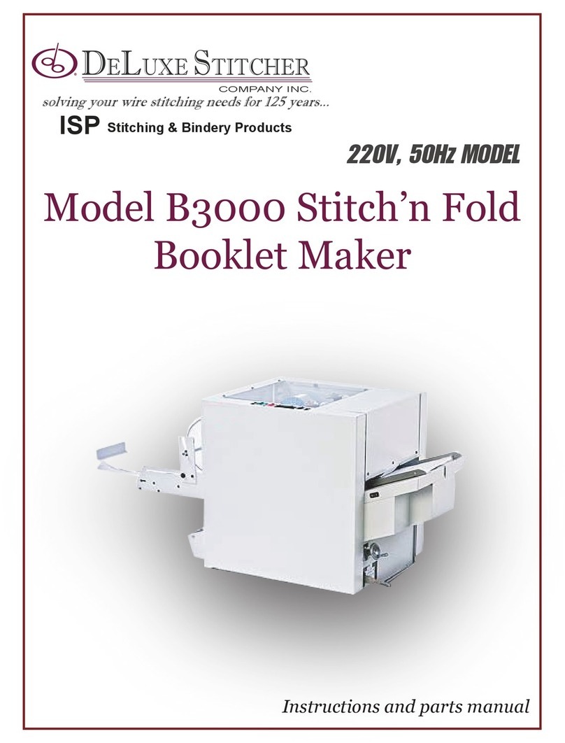 iSP DeLuxe Stitcher B3000 Instructions and parts manual