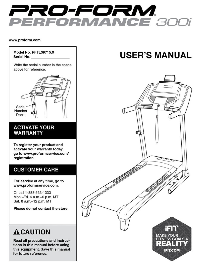 Pro-Form PERFORMANCE 300i User manual