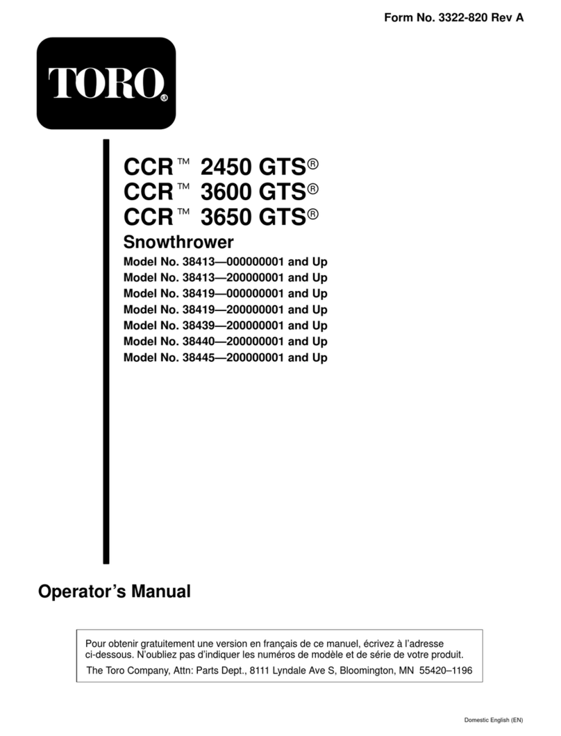 Toro CCR 2450 GTS User manual