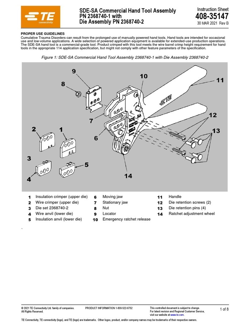 TE Connectivity 2368740-1 User manual TE Connectivity 2368740-1 User manual