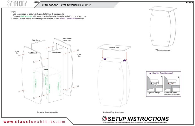 Classic Exhibits Symphony SYM-408 Setup instructions Classic Exhibits Symphony SYM-408 Setup instructions