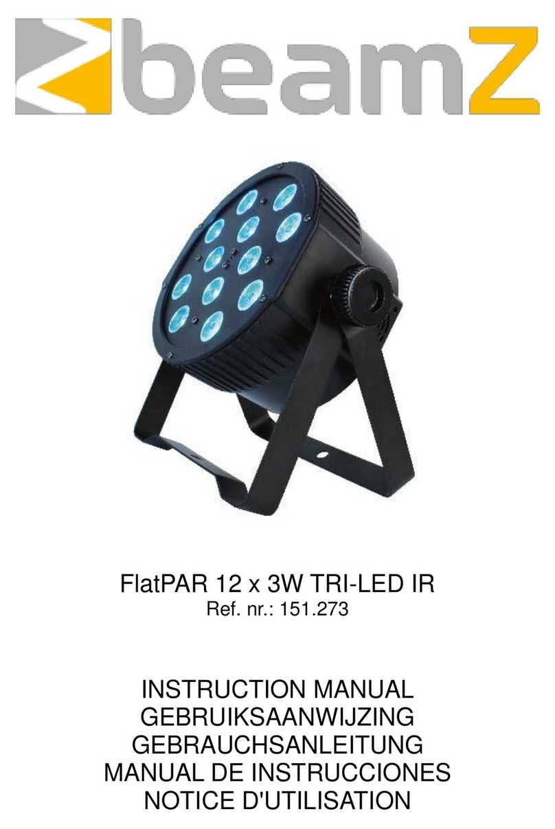 Beamz FlatPAR 12 x 3W TRI-LED IR User manual