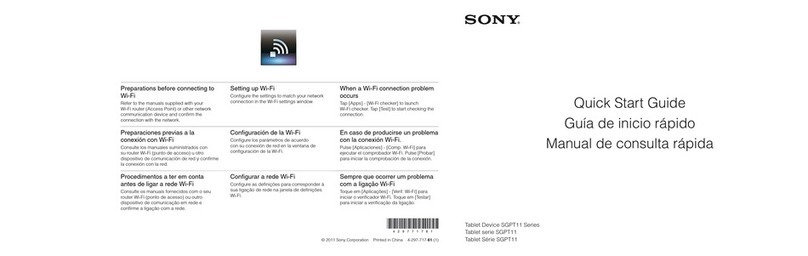 Sony SGPT11 Series quick start guide