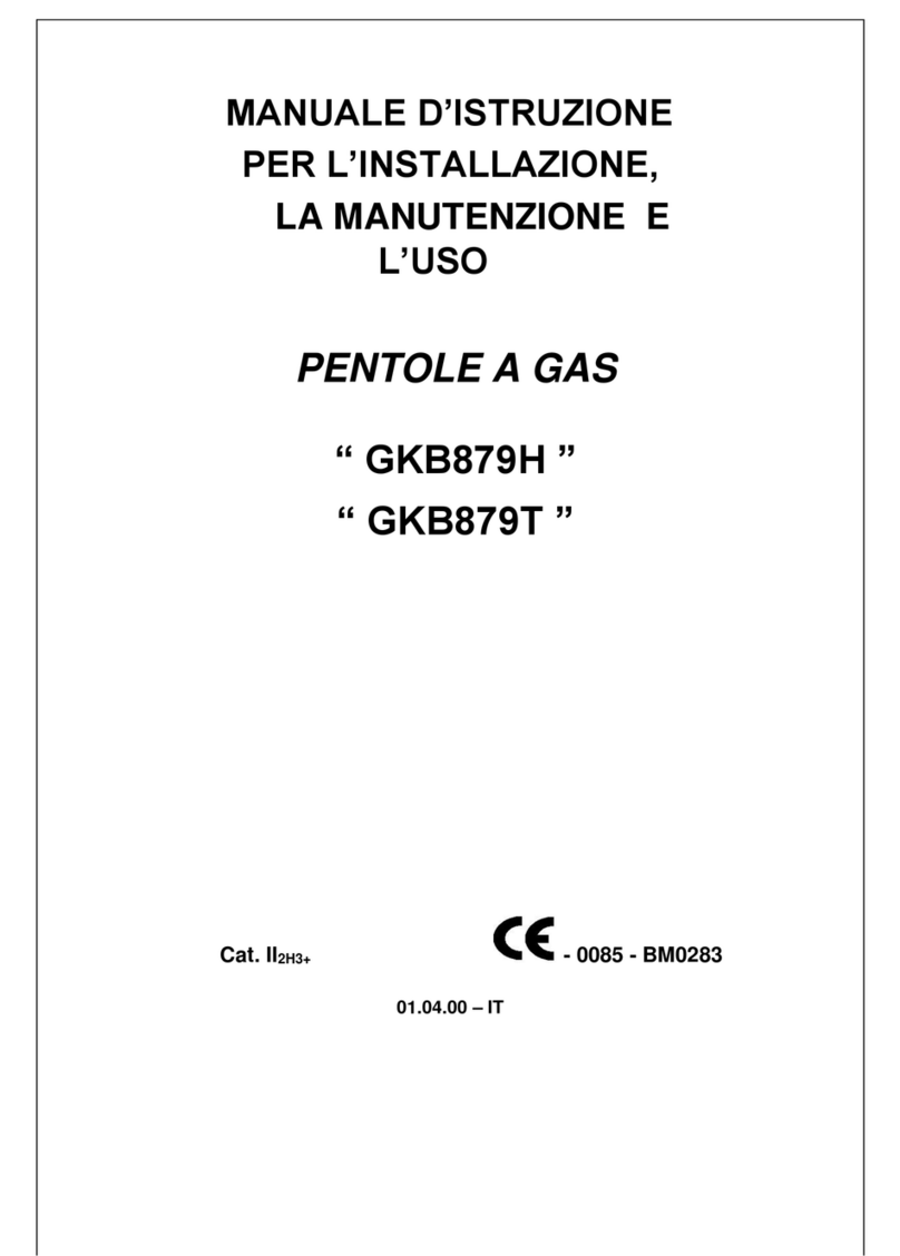 GGM gastro GKB879H Instruction manual for installation, maintenance and use
