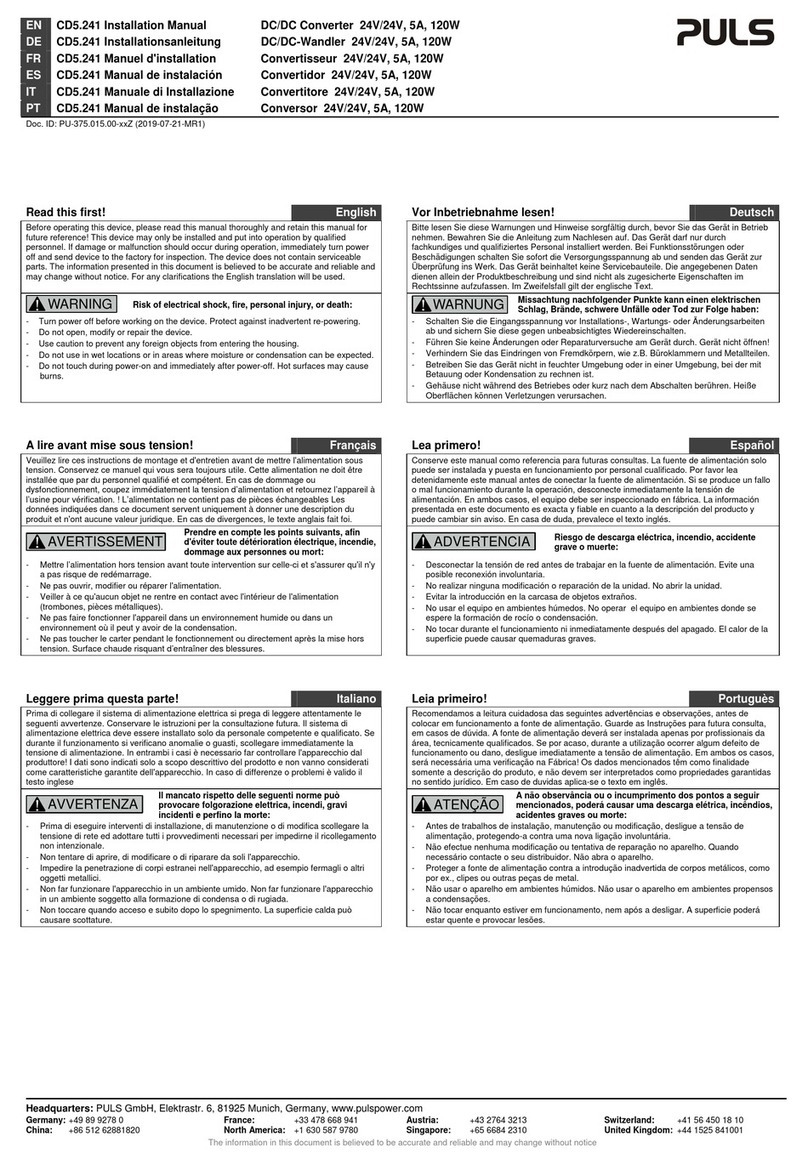 Puls CD5.241 installation manual