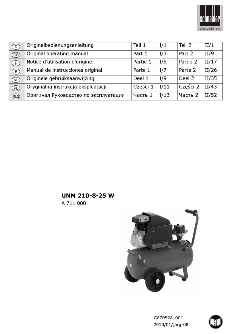 Schneider Airsystems UNM 210-8-25 W operating manual