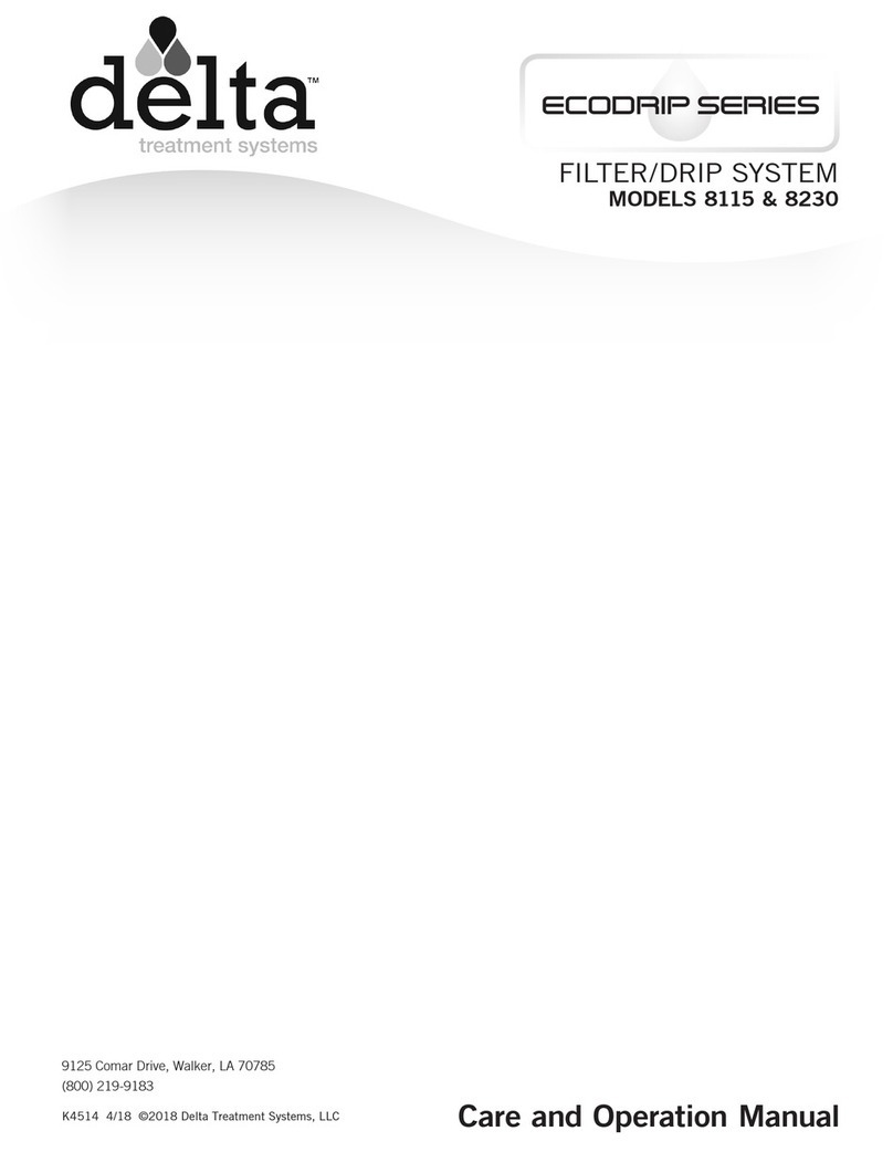 Delta Ecodrip Series Care and operation instructions manual