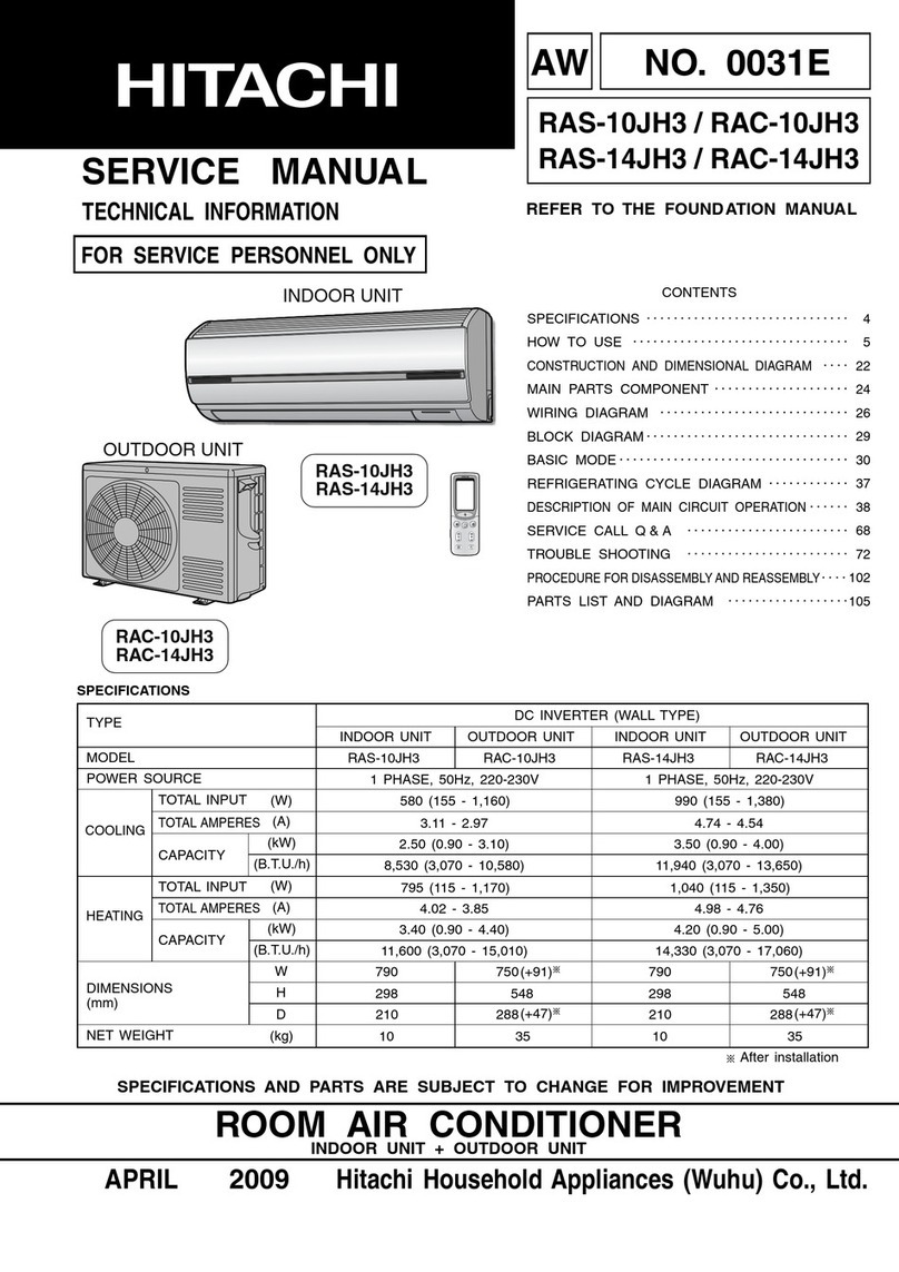 Hitachi RAS-10JH3 User manual