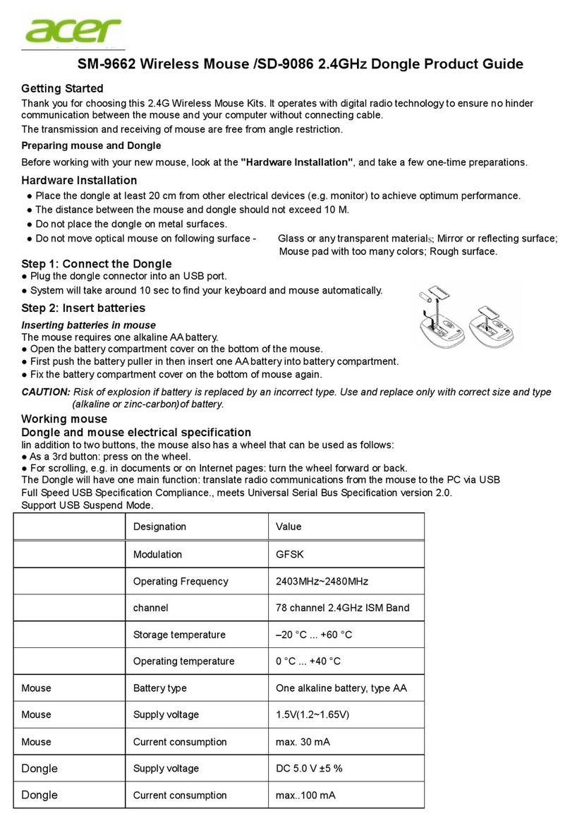 Acer SM-9662 Product guide