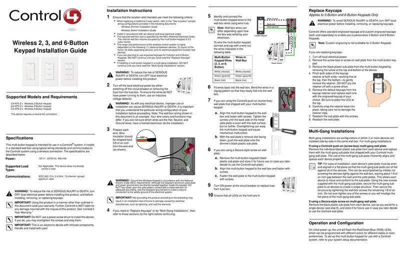 Contro l4 C4-KP2-Z-x User manual