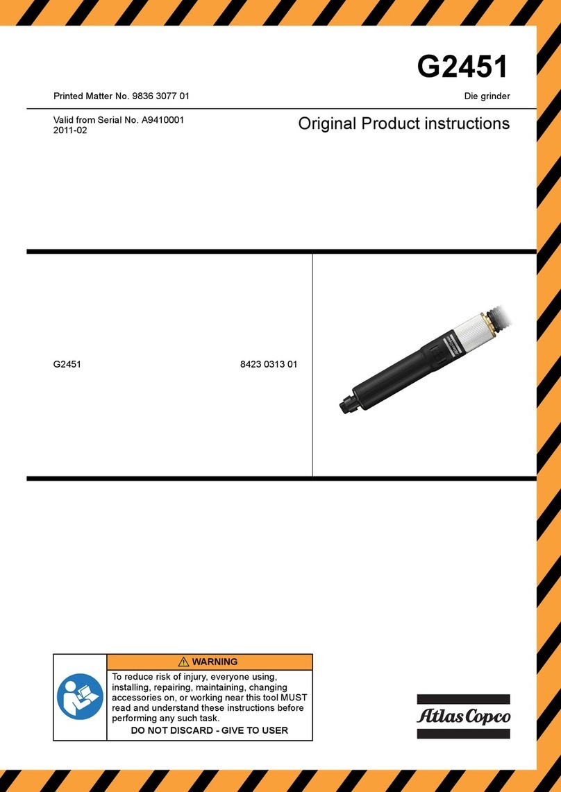 Atlas Copco G2451 Instruction sheet