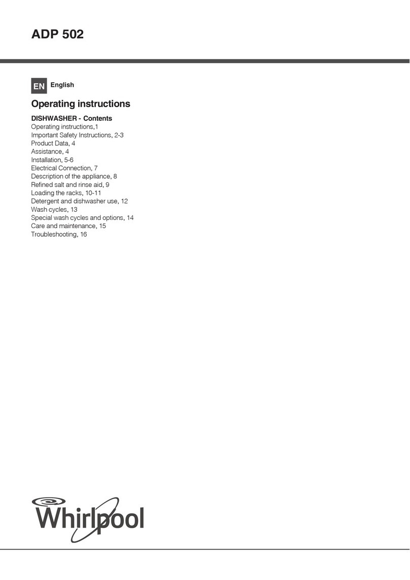 Whirlpool ADP 502 operating instructions