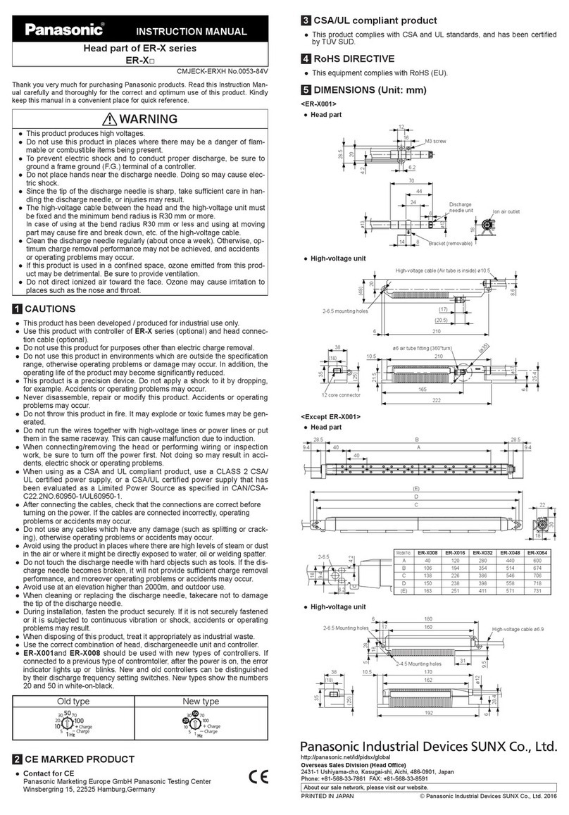 Panasonic ER-X Series instruction manual