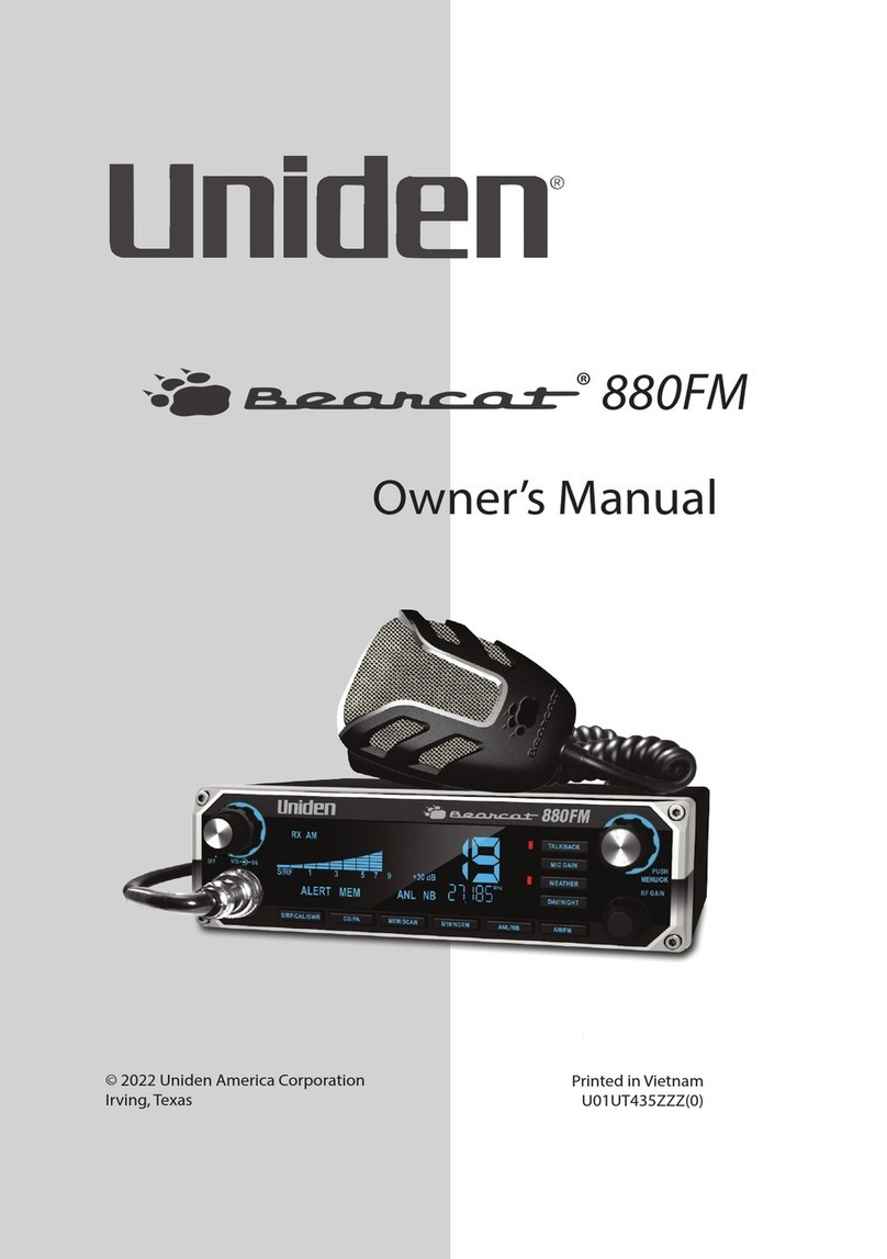 Uniden BC-880FM owner's manual