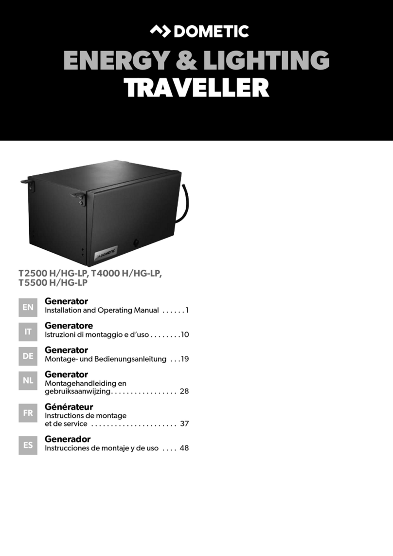 Dometic T4000 H/HG-LP User manual