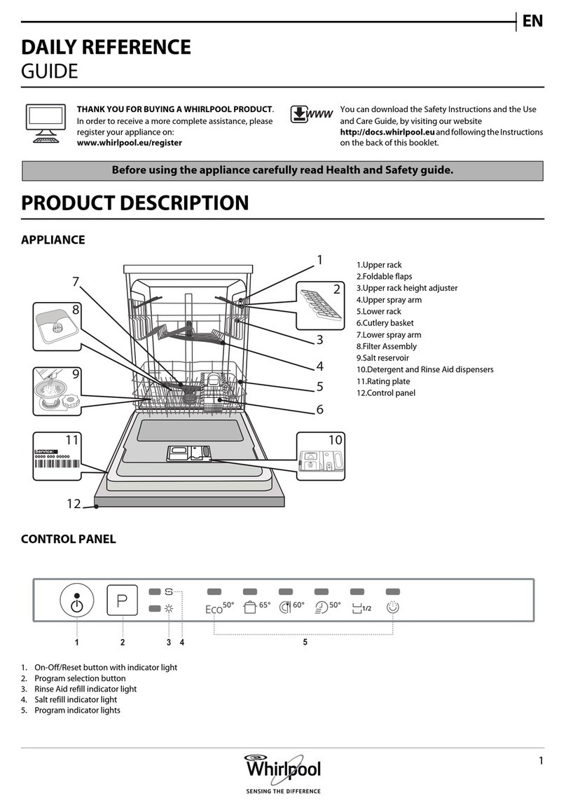 Whirlpool WIE 2B16 Installation and operation manual Whirlpool WIE 2B16 Installation and operation manual
