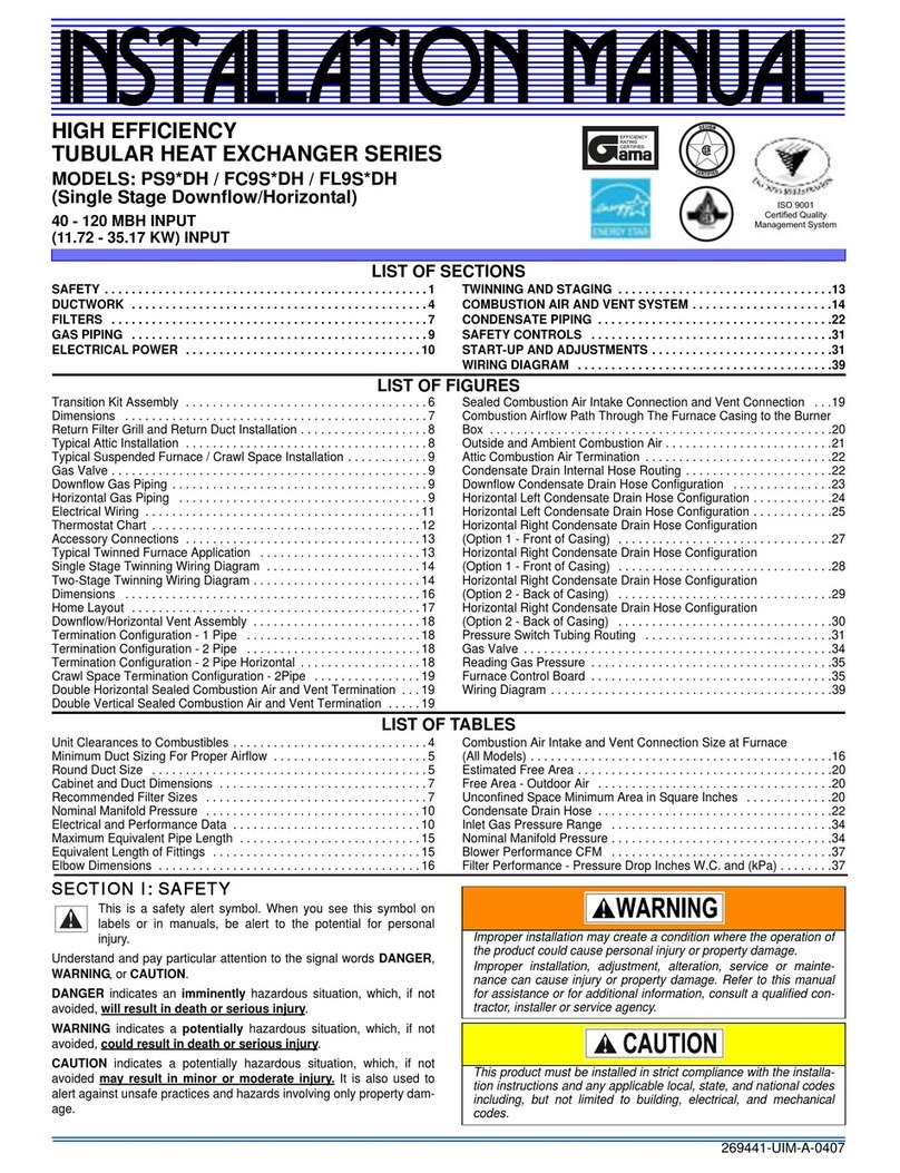 York PS9 DH Series installation manual